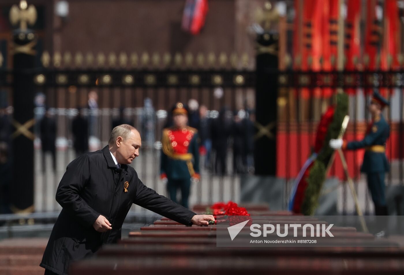 Russia Putin Victory Day Parade Wreath Laying