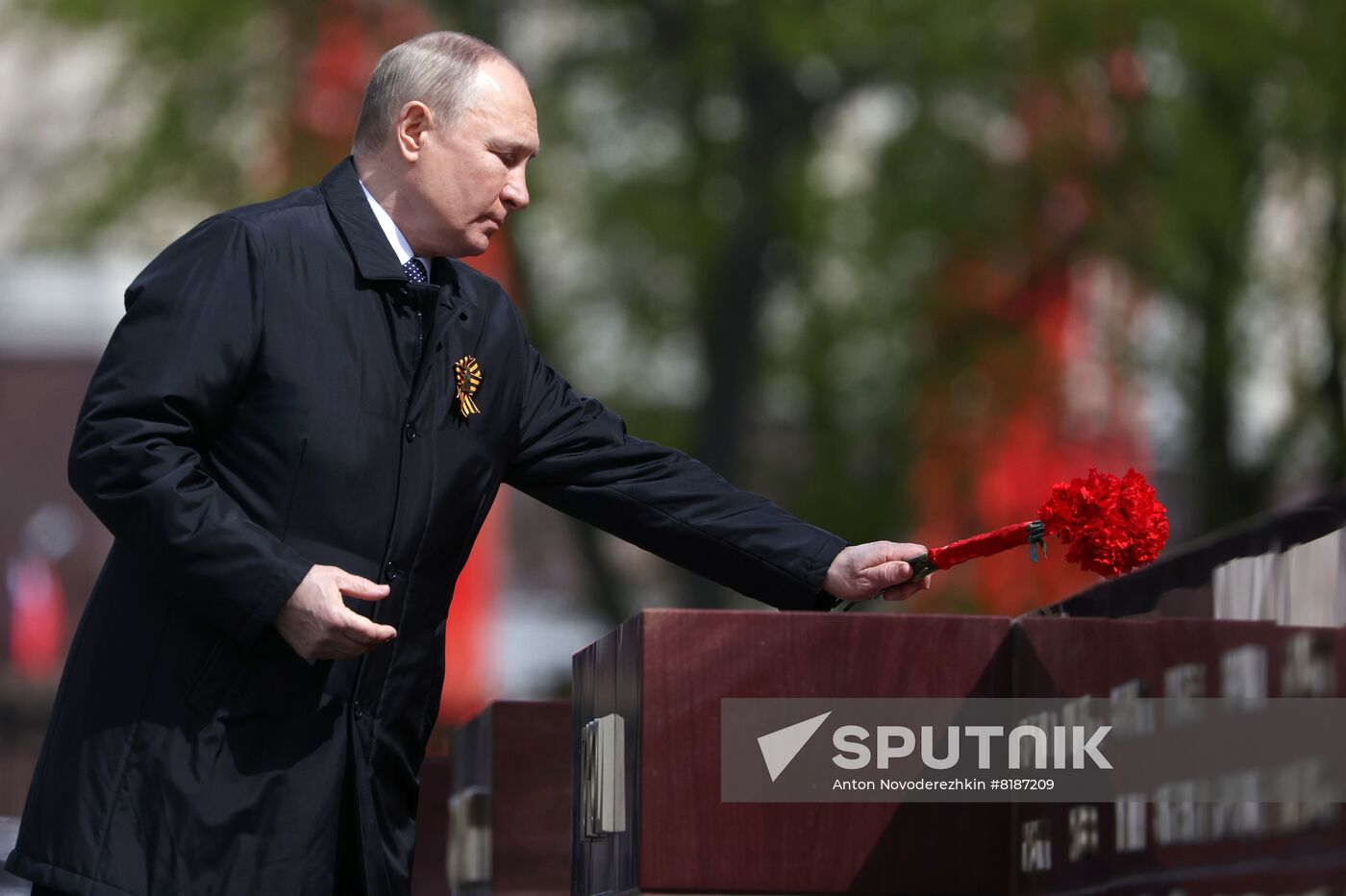 Russia Putin Victory Day Parade Wreath Laying