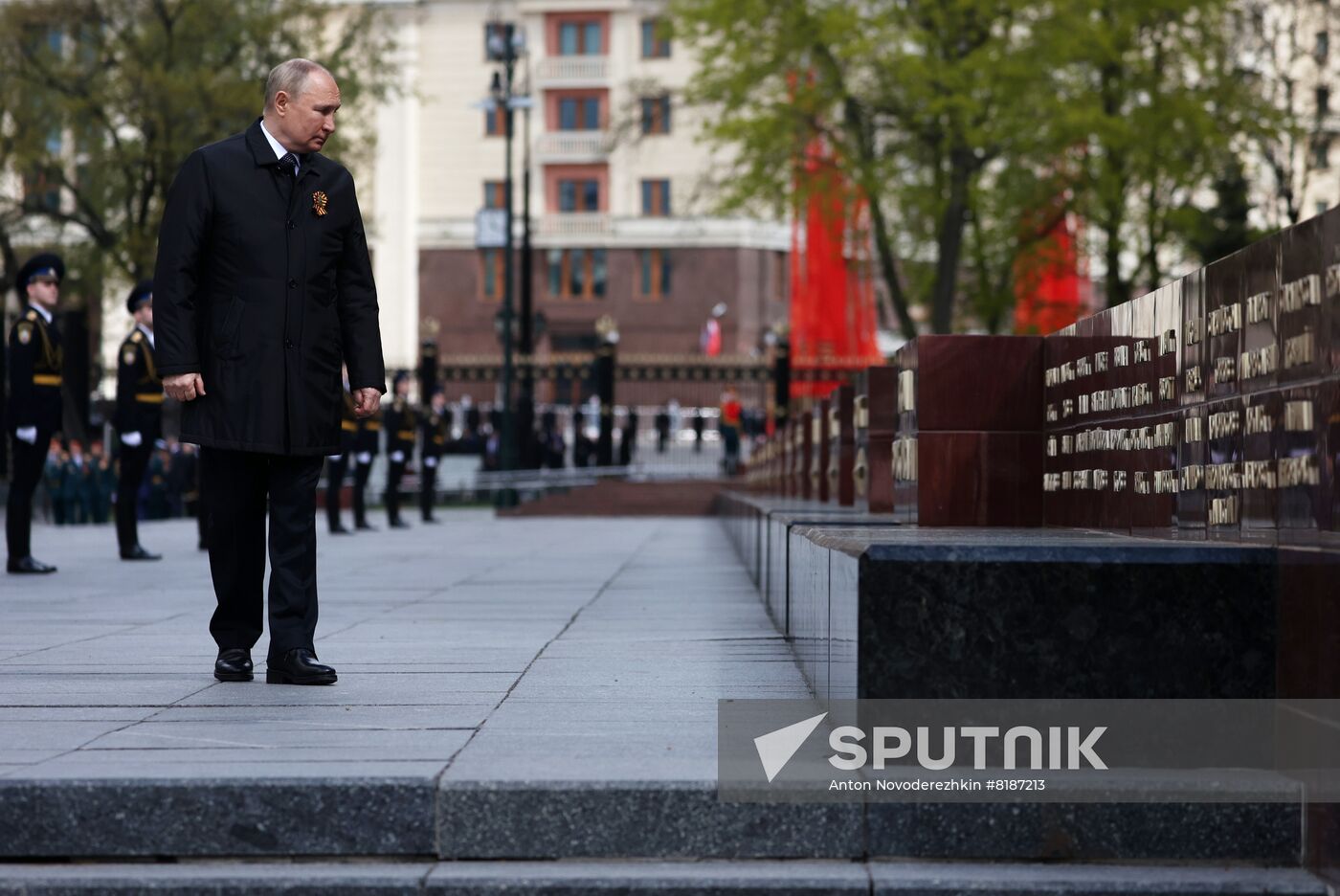 Russia Putin Victory Day Parade Wreath Laying