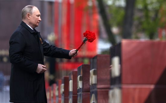 Russia Putin Victory Day Parade Wreath Laying