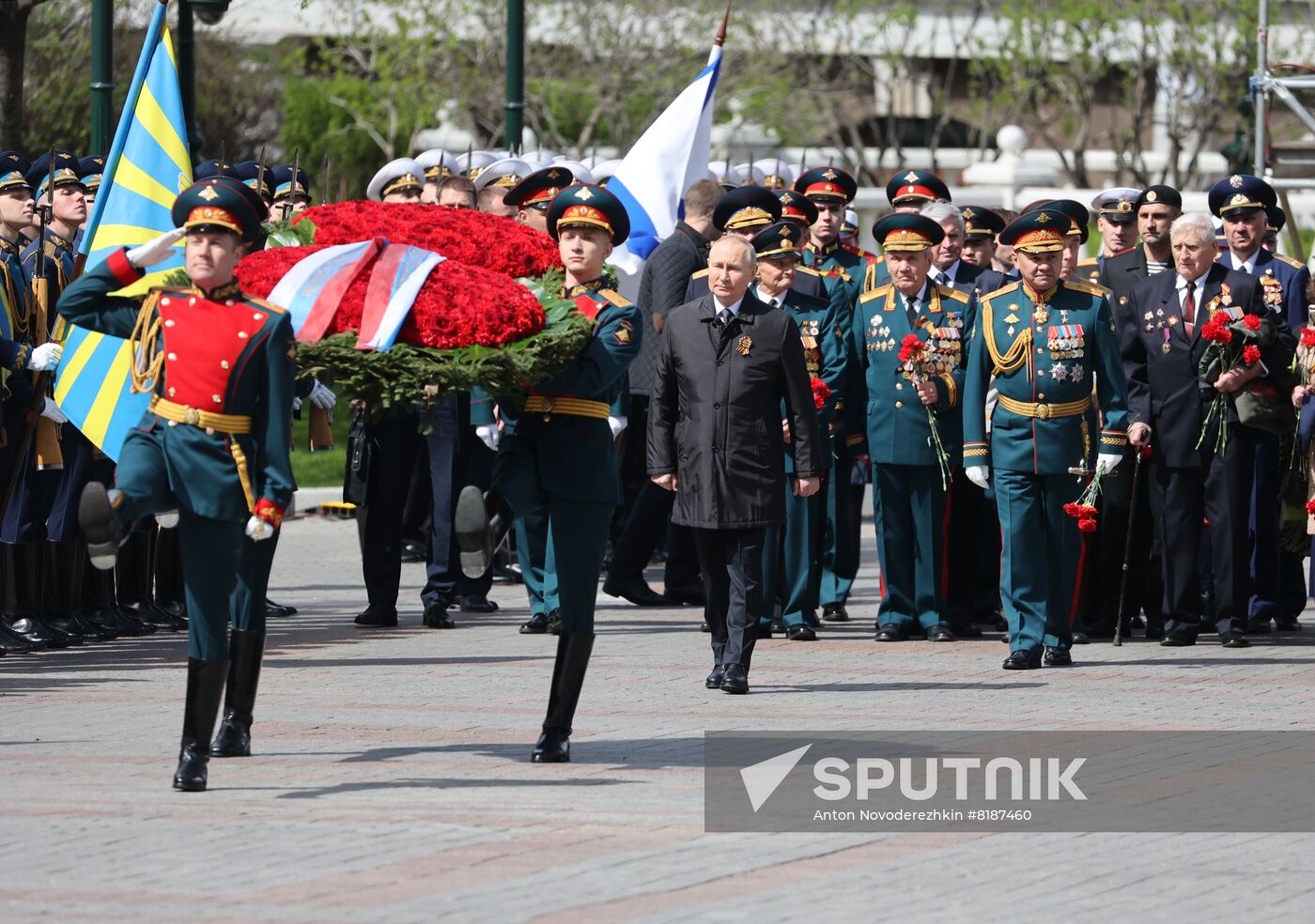 Russia Putin Victory Day Parade Wreath Laying