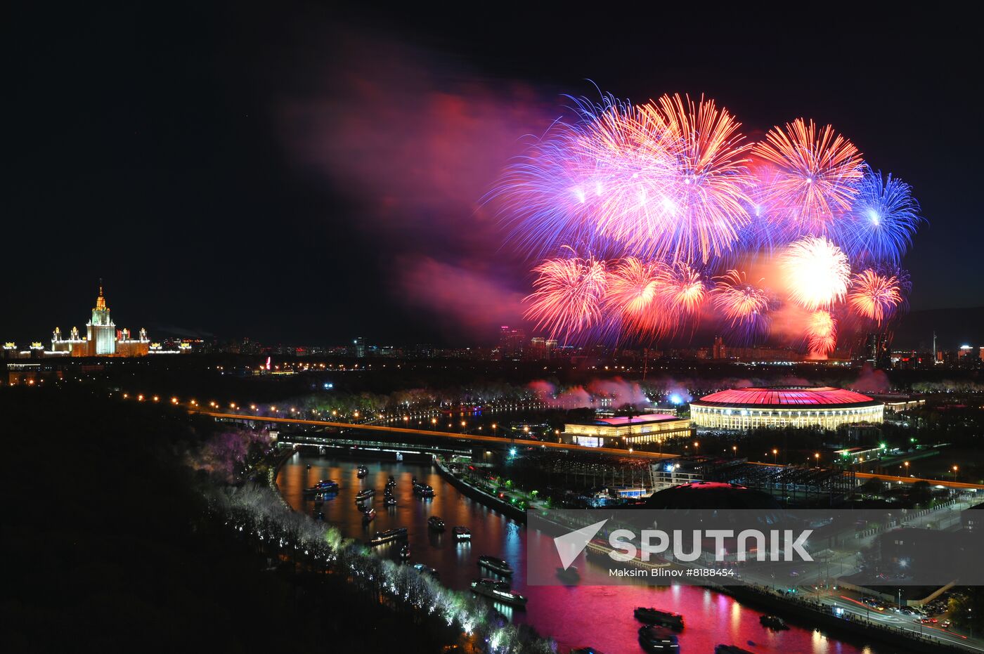 Russia WWII Victory Day Fireworks