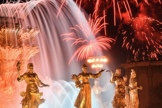Russia WWII Victory Day Fireworks