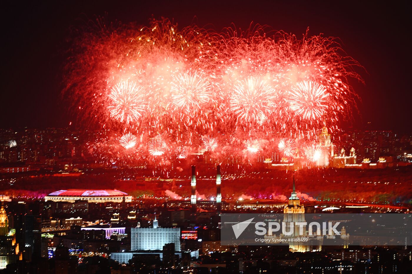 Russia WWII Victory Day Fireworks