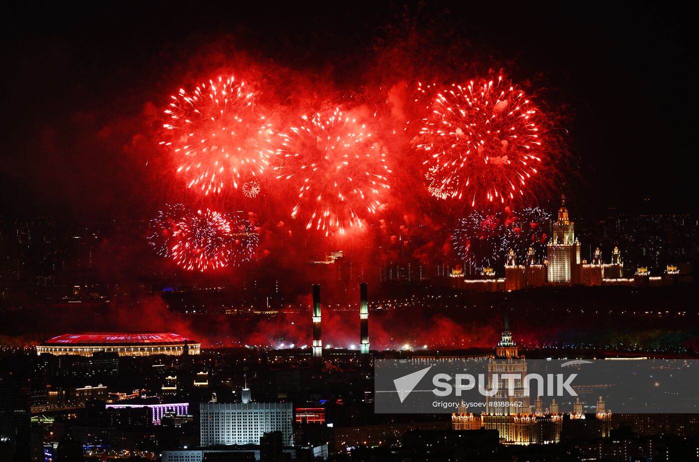 Russia WWII Victory Day Fireworks