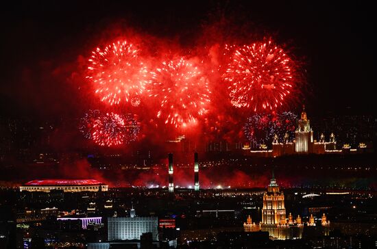 Russia WWII Victory Day Fireworks