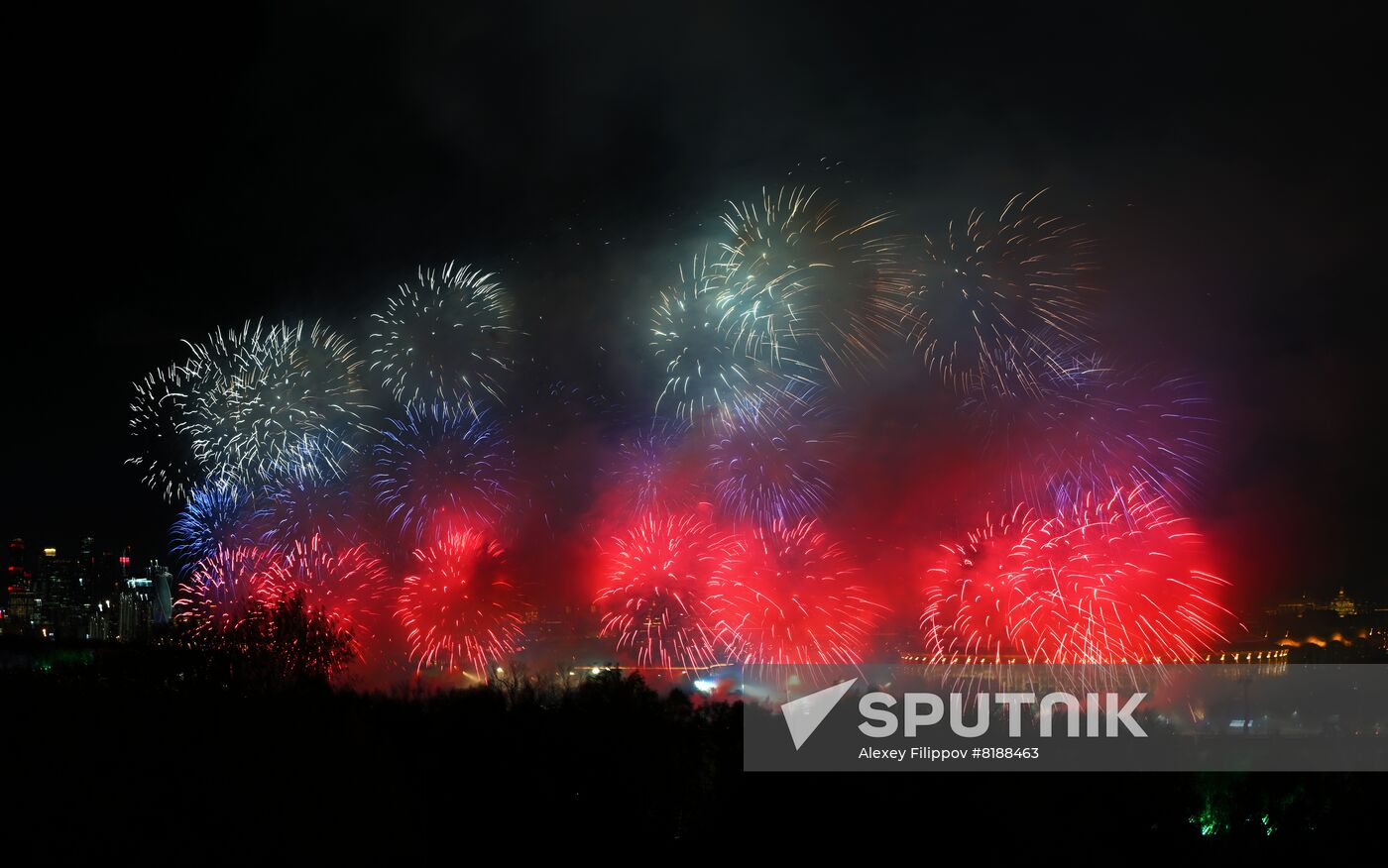 Russia WWII Victory Day Fireworks