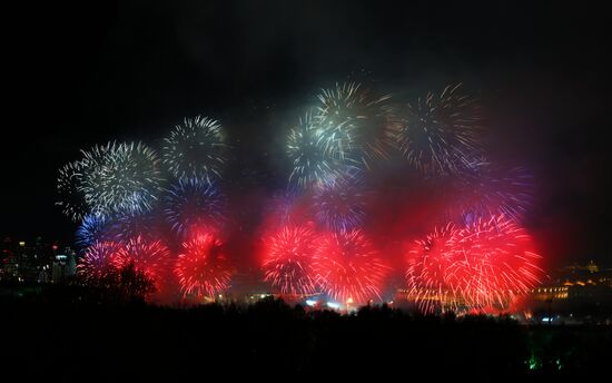 Russia WWII Victory Day Fireworks