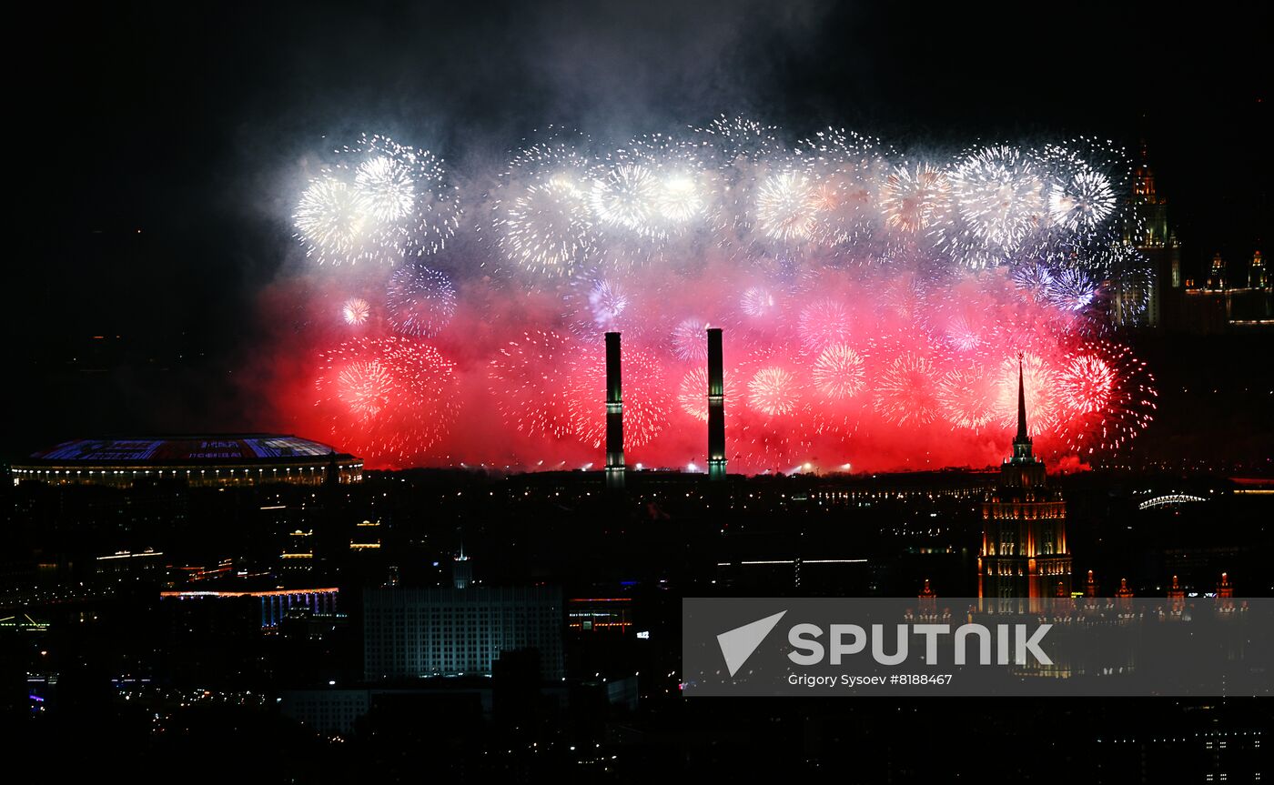 Russia WWII Victory Day Fireworks