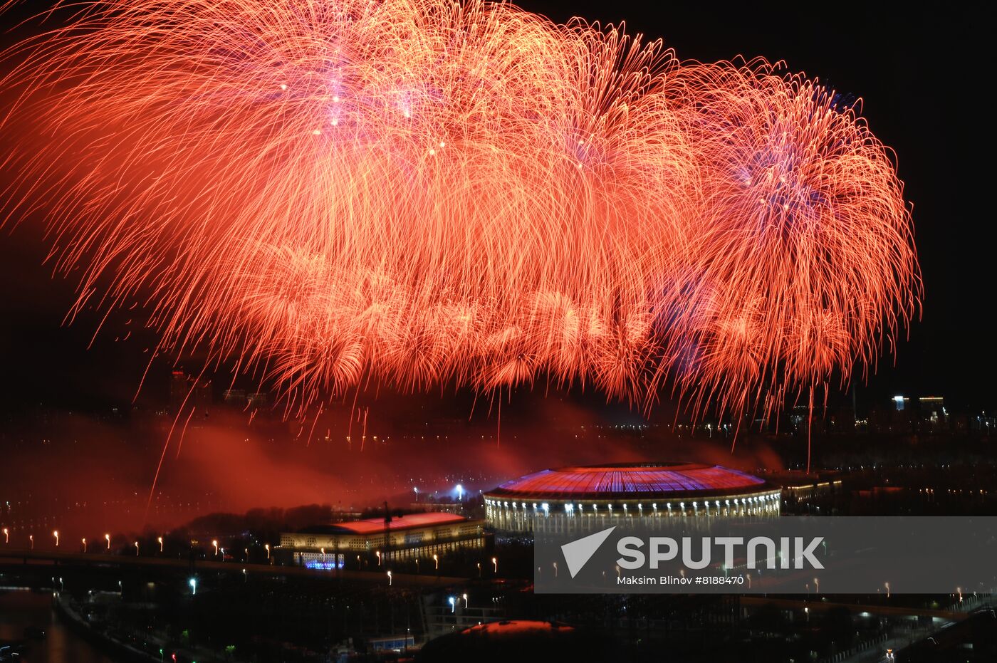 Russia WWII Victory Day Fireworks
