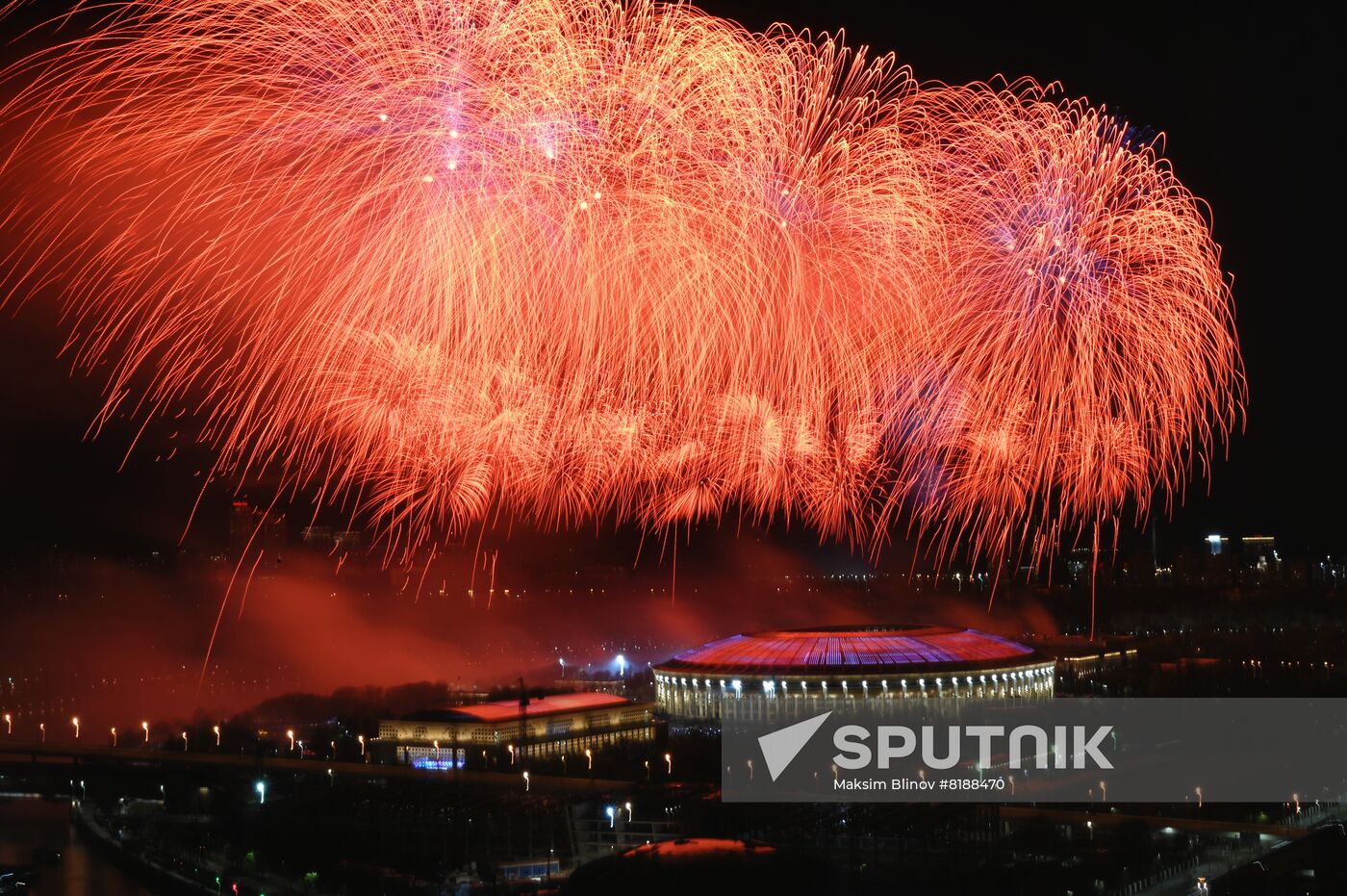 Russia WWII Victory Day Fireworks