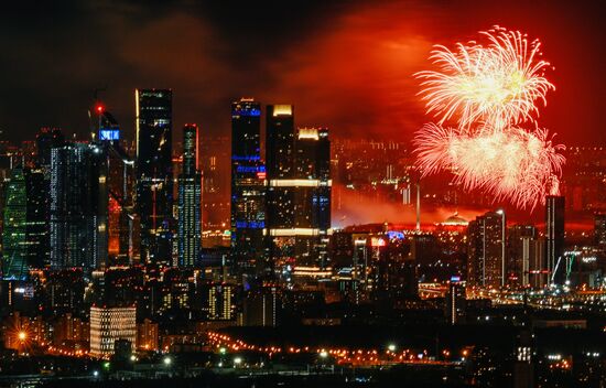Russia WWII Victory Day Fireworks