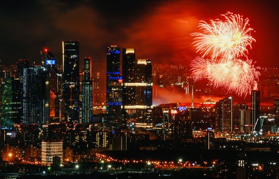 Russia WWII Victory Day Fireworks