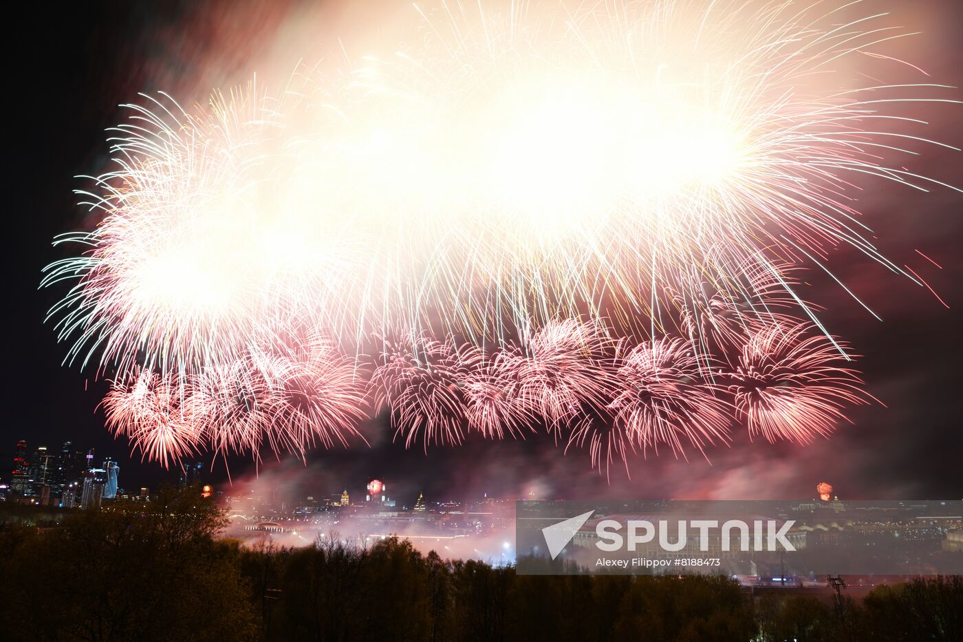 Russia WWII Victory Day Fireworks