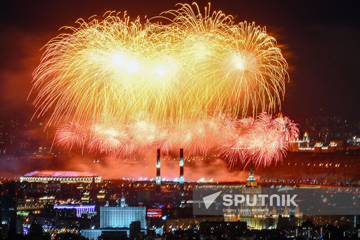 Russia WWII Victory Day Fireworks
