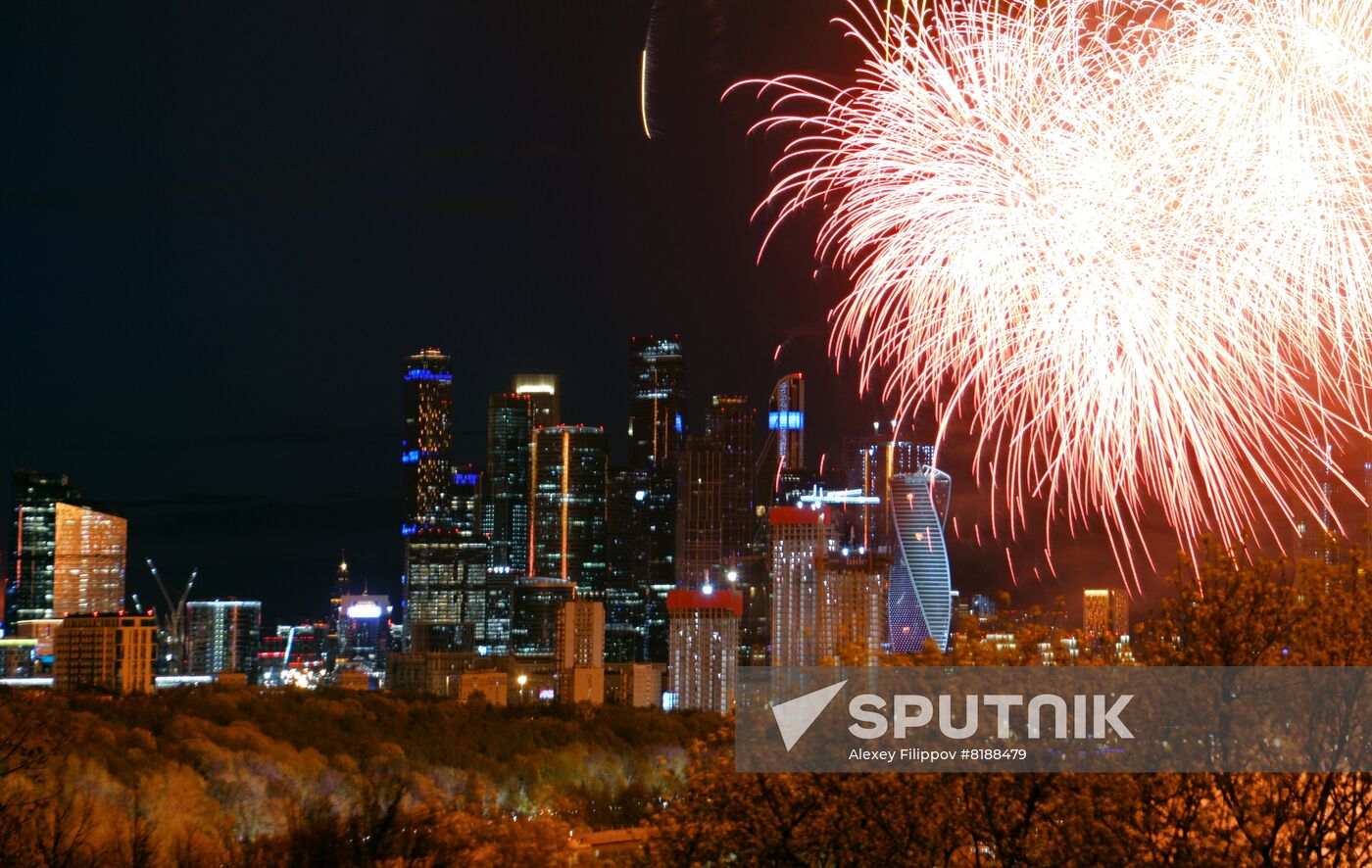 Russia WWII Victory Day Fireworks