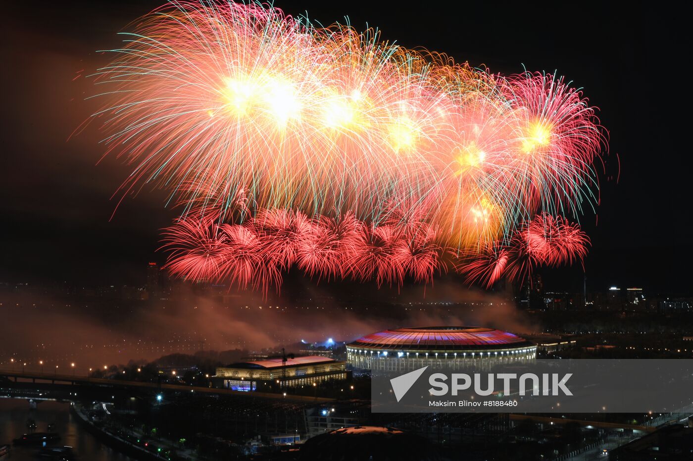 Russia WWII Victory Day Fireworks