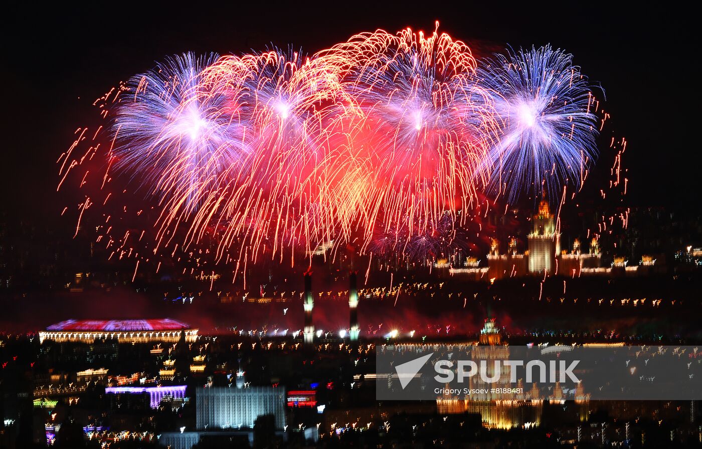 Russia WWII Victory Day Fireworks