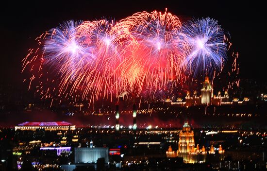 Russia WWII Victory Day Fireworks