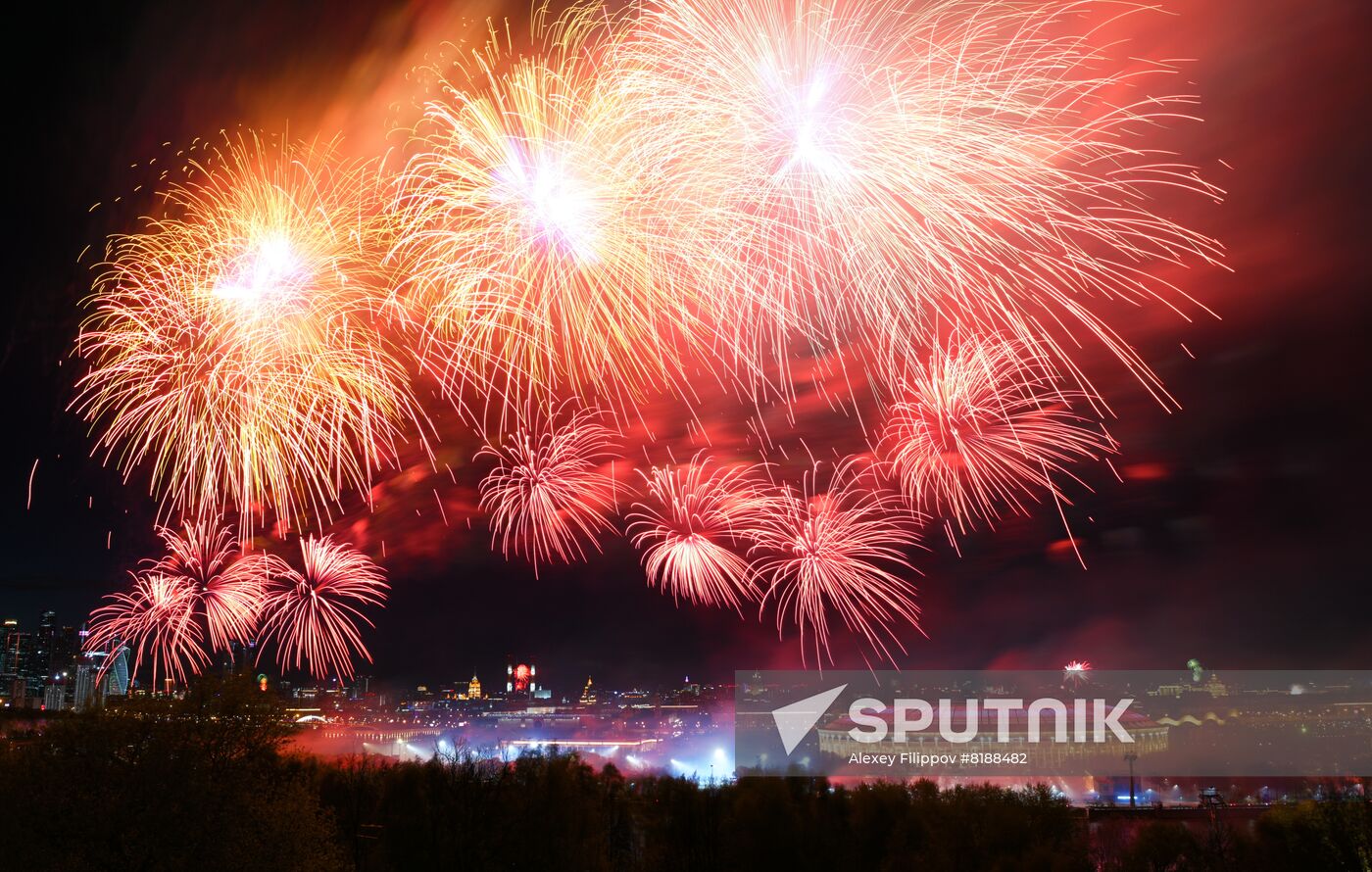 Russia WWII Victory Day Fireworks