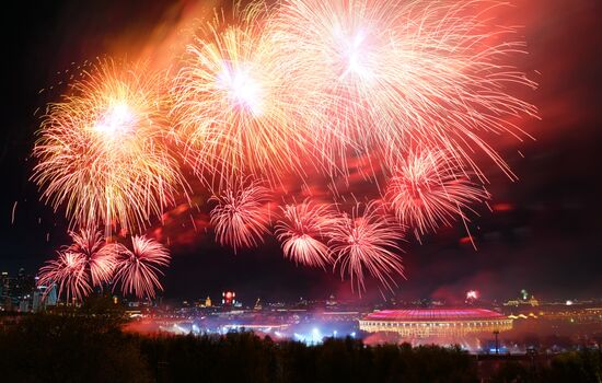 Russia WWII Victory Day Fireworks
