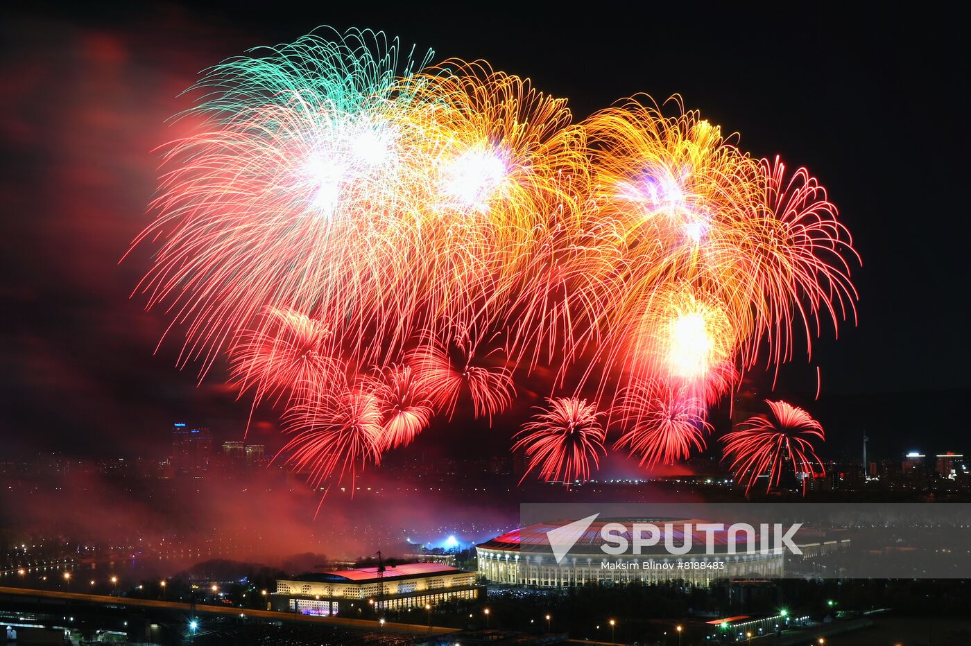 Russia WWII Victory Day Fireworks