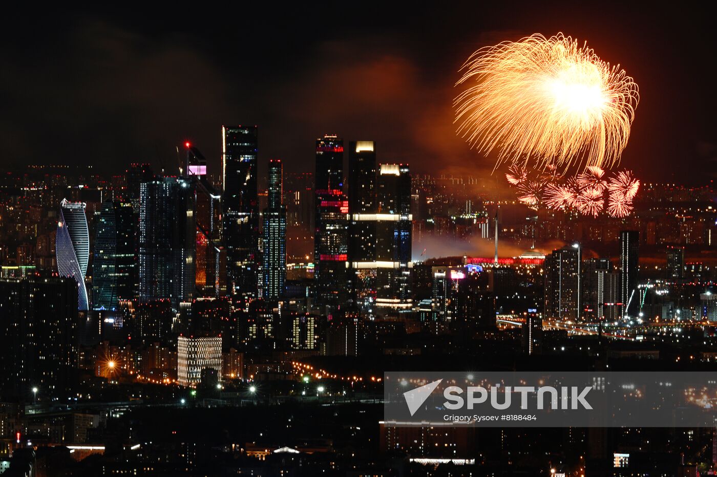 Russia WWII Victory Day Fireworks