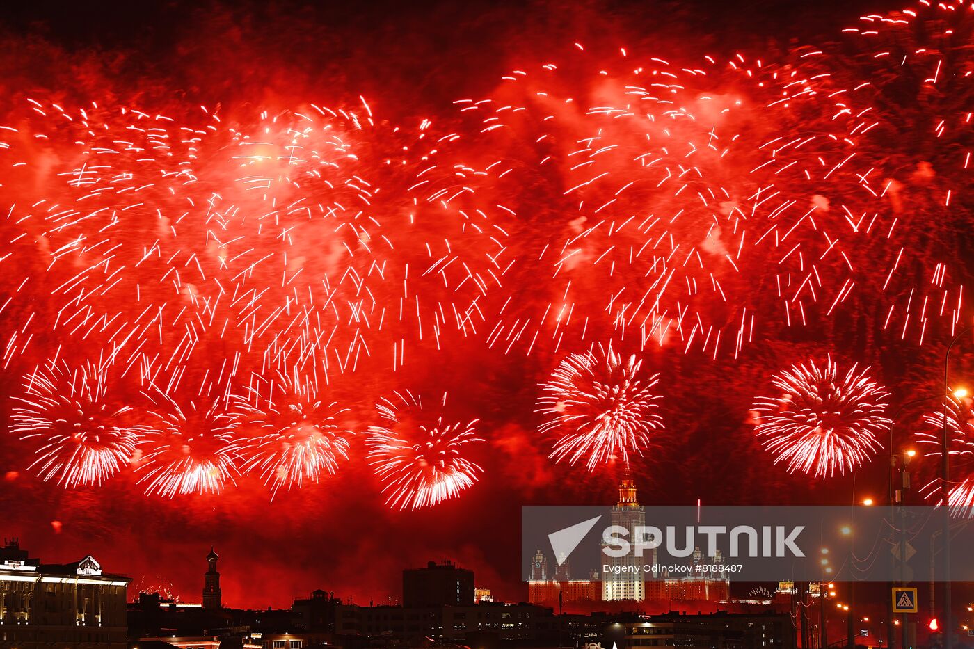 Russia WWII Victory Day Fireworks