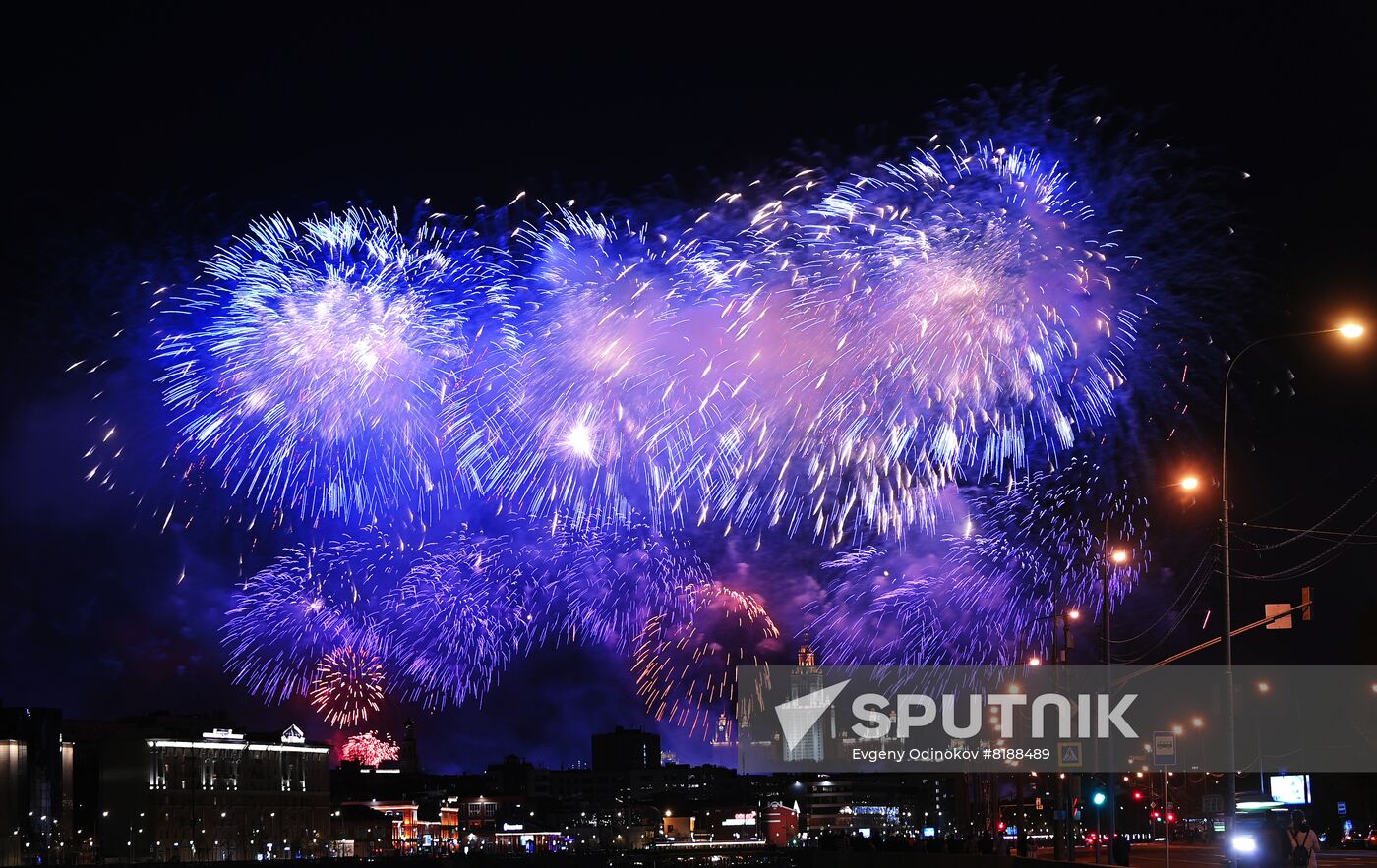 Russia WWII Victory Day Fireworks