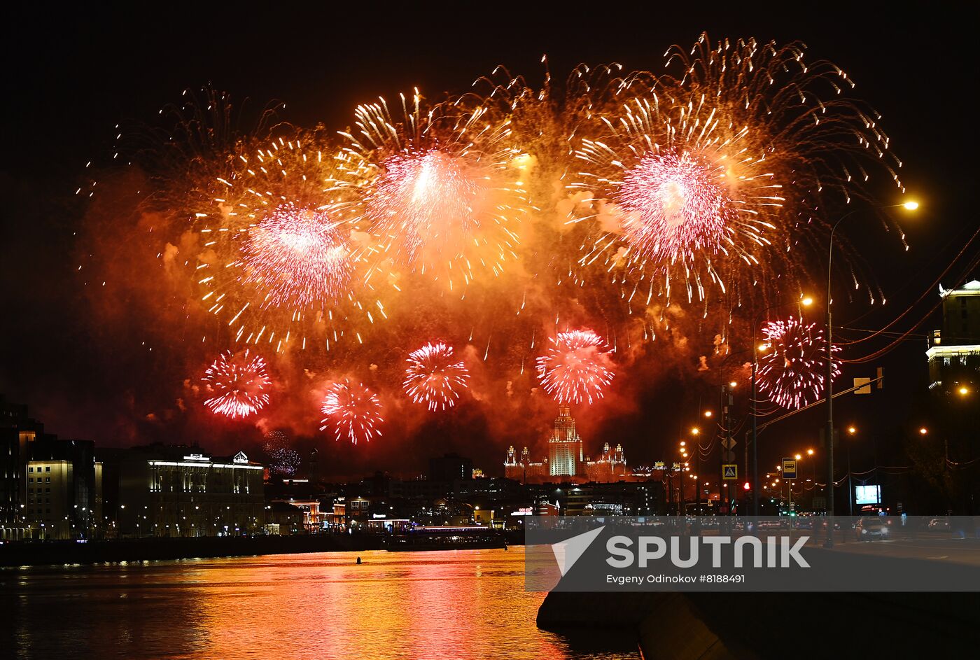 Russia WWII Victory Day Fireworks