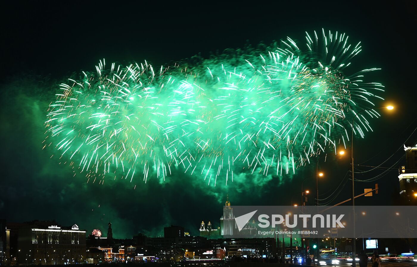 Russia WWII Victory Day Fireworks