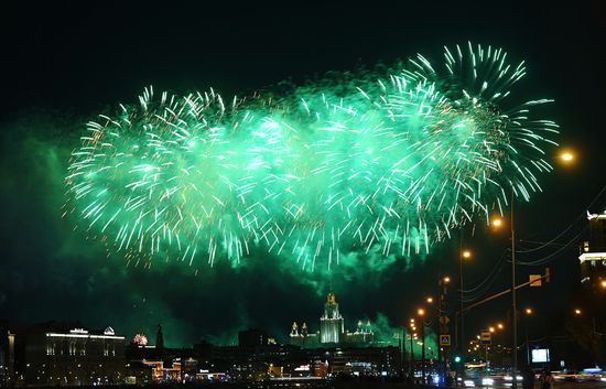 Russia WWII Victory Day Fireworks