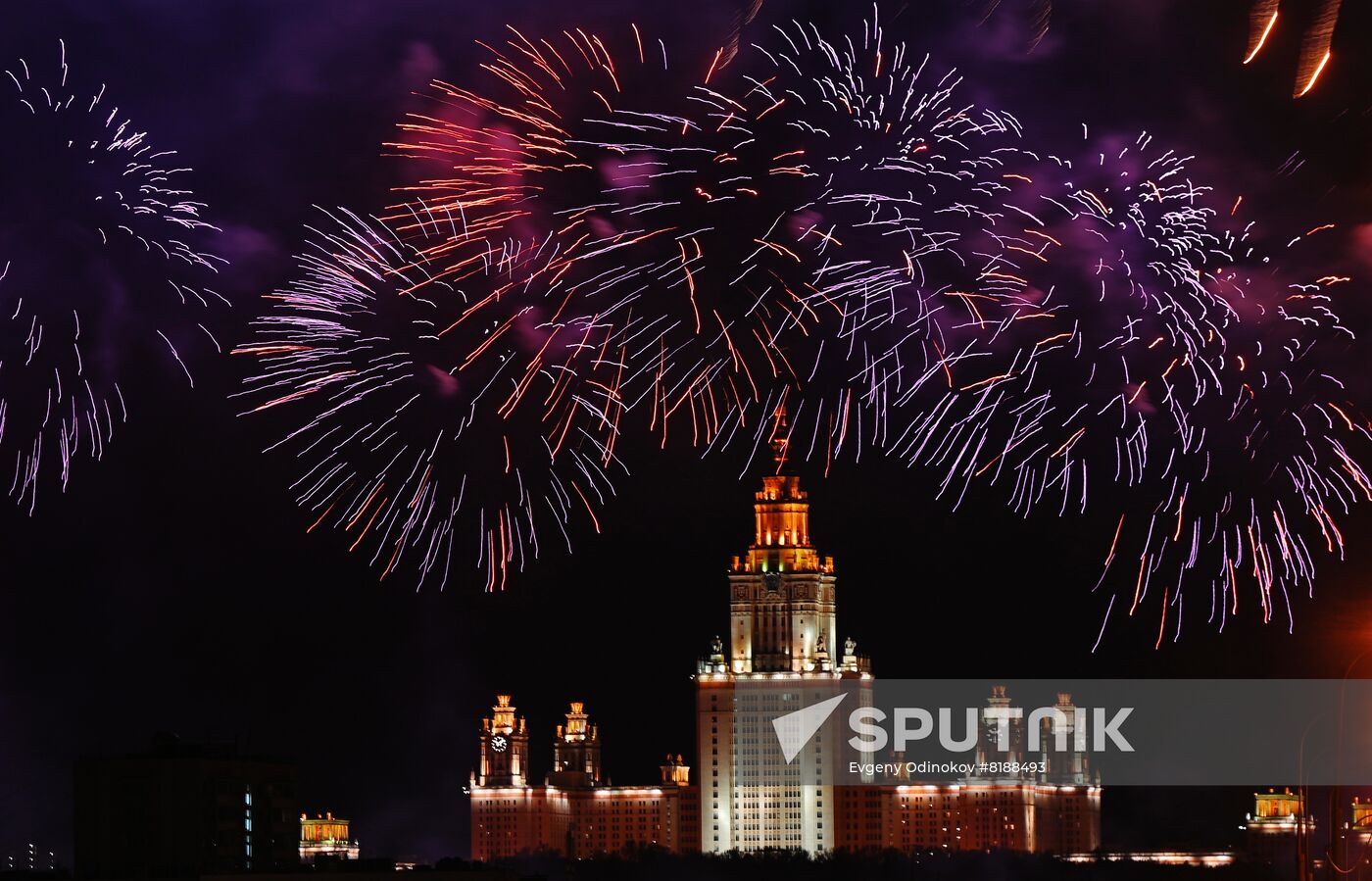 Russia WWII Victory Day Fireworks