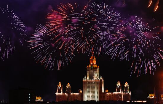 Russia WWII Victory Day Fireworks