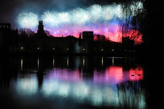 Russia WWII Victory Day Fireworks