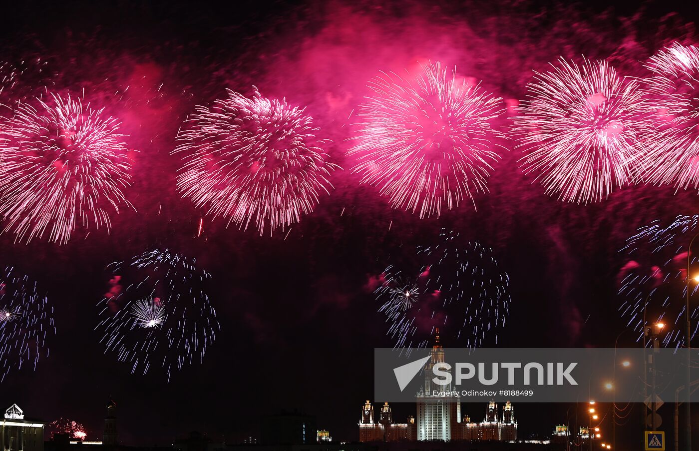 Russia WWII Victory Day Fireworks