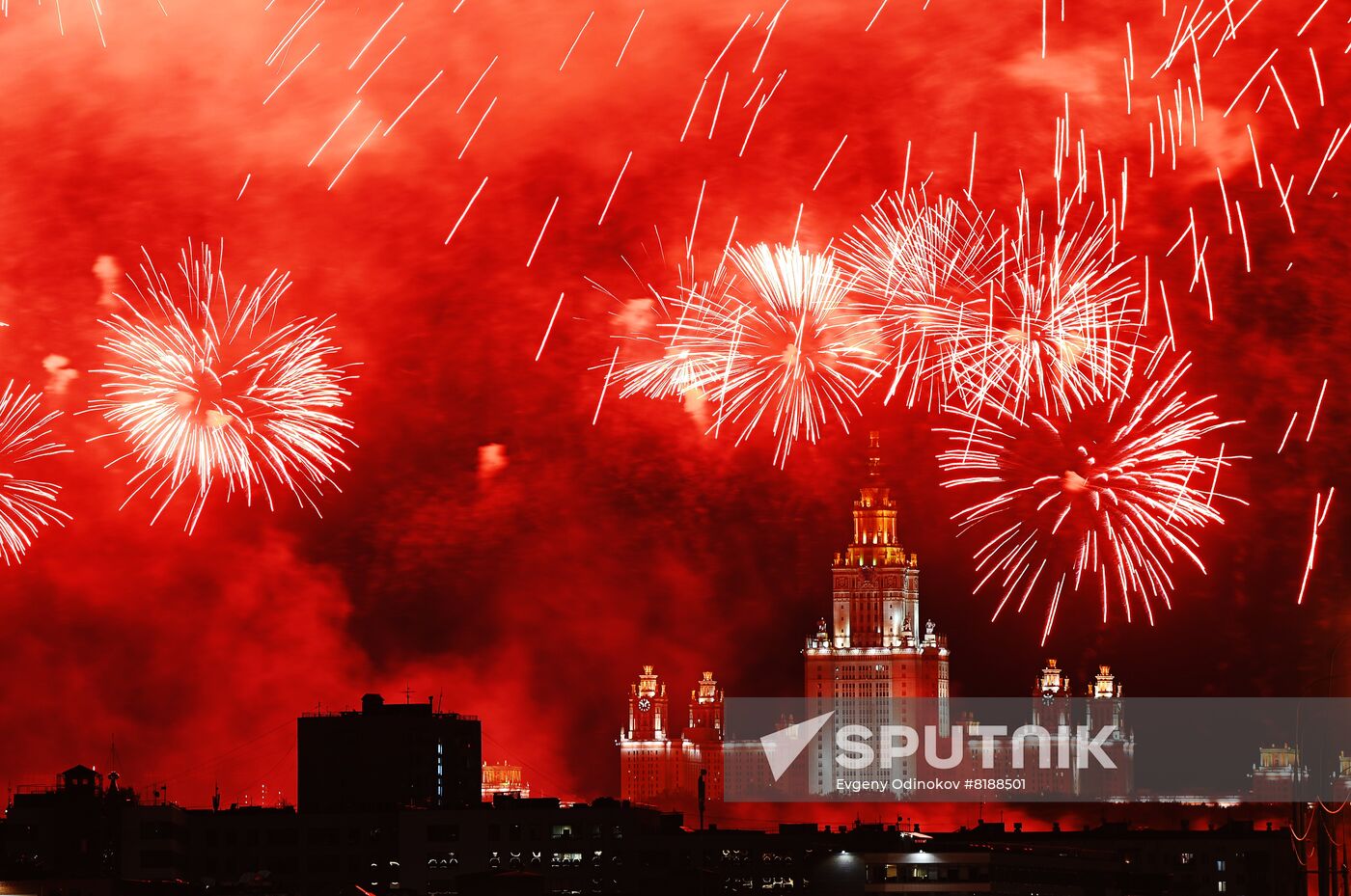 Russia WWII Victory Day Fireworks