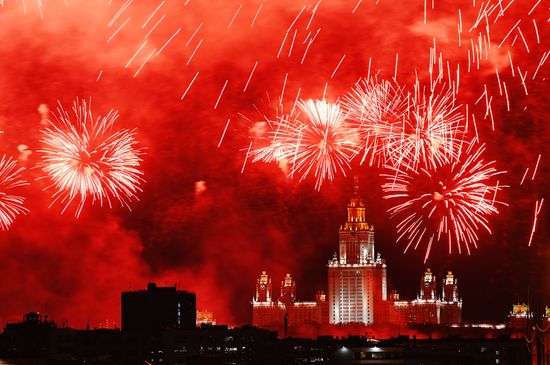 Russia WWII Victory Day Fireworks