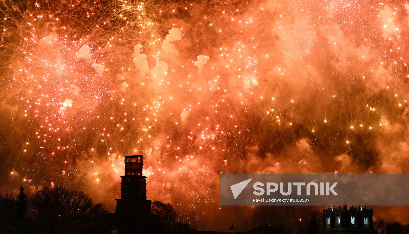 Russia WWII Victory Day Fireworks