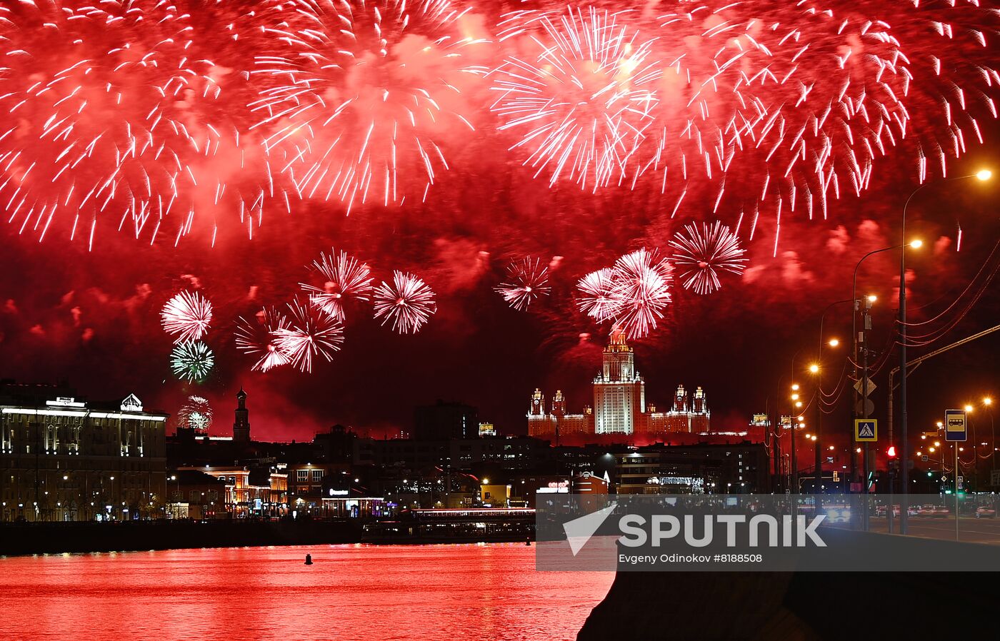 Russia WWII Victory Day Fireworks