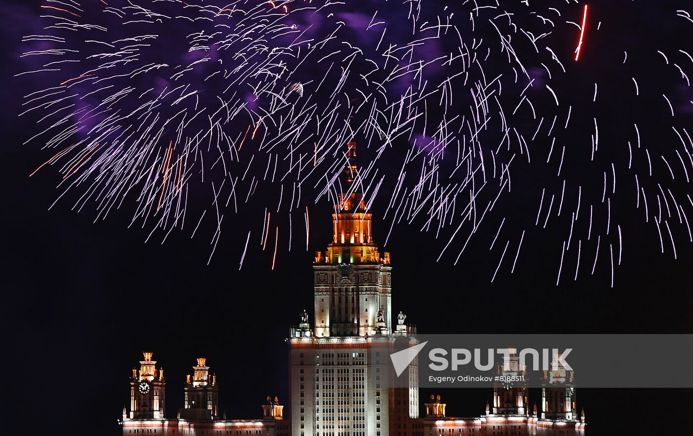 Russia WWII Victory Day Fireworks