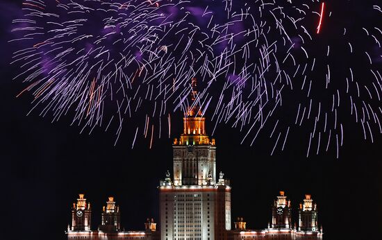 Russia WWII Victory Day Fireworks