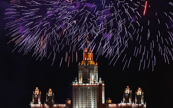 Russia WWII Victory Day Fireworks