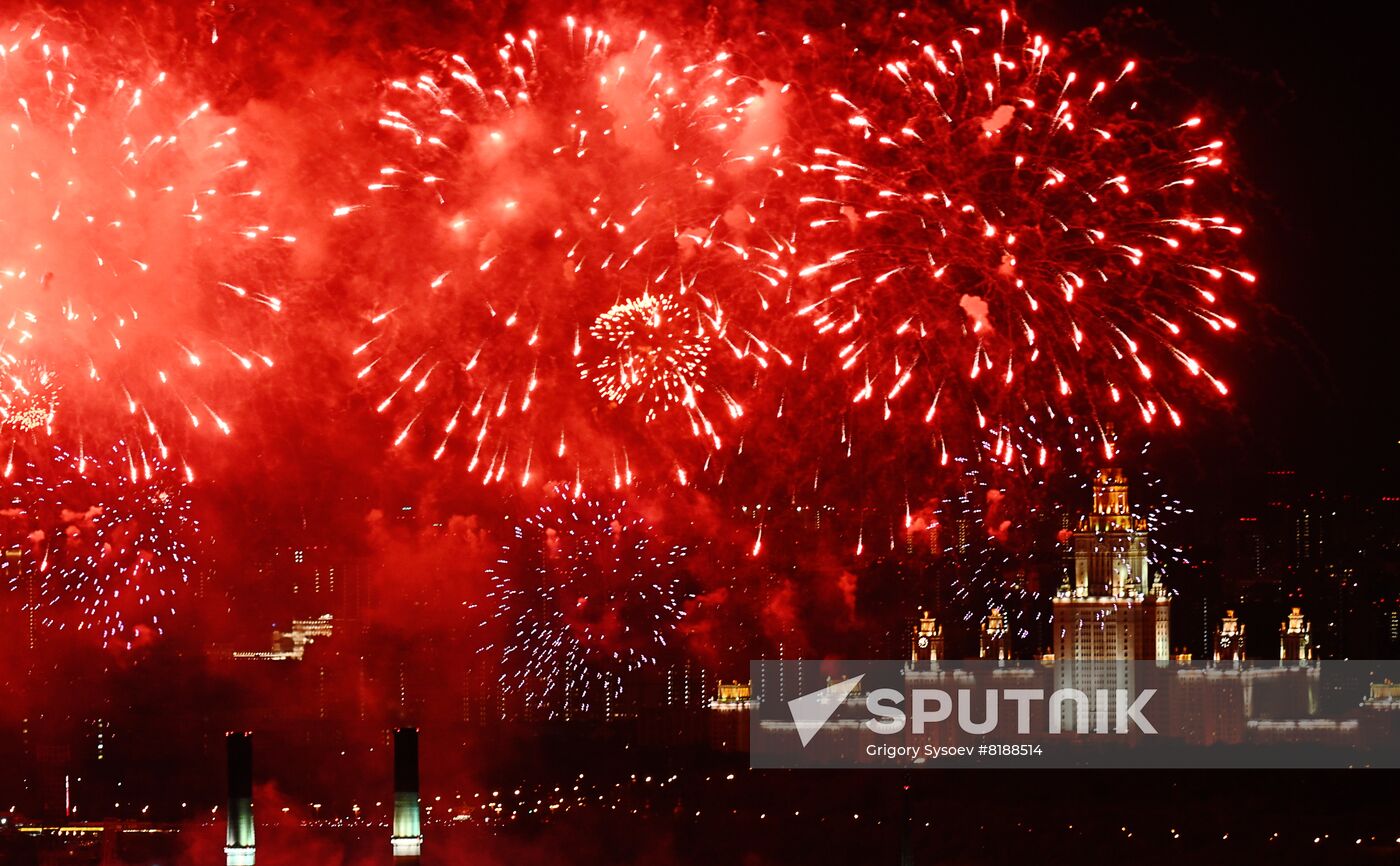 Russia WWII Victory Day Fireworks