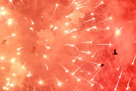 Russia WWII Victory Day Fireworks