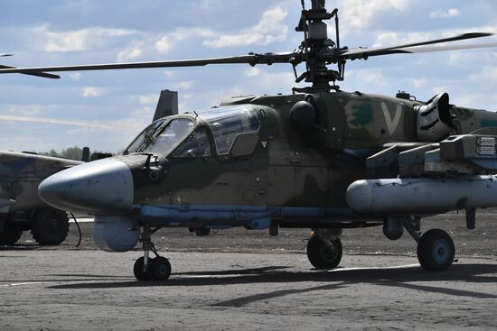 Ukraine Russia Military Operation Helicopter Airfield