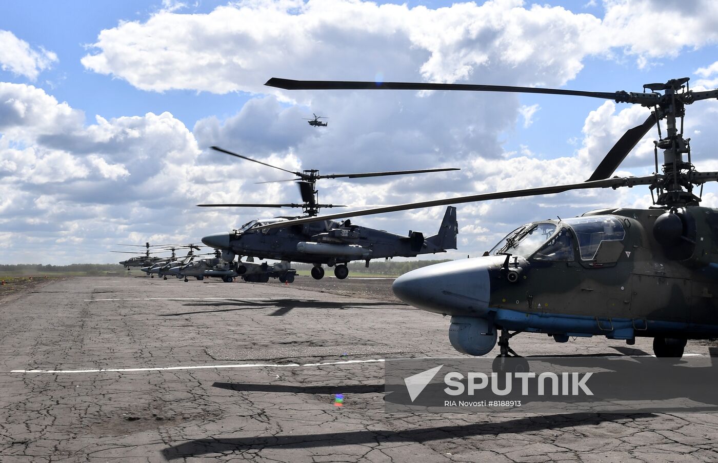 Ukraine Russia Military Operation Helicopter Airfield