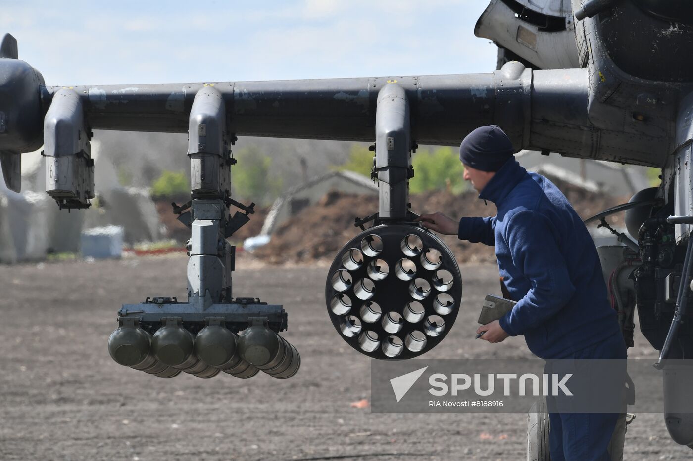 Ukraine Russia Military Operation Helicopter Airfield