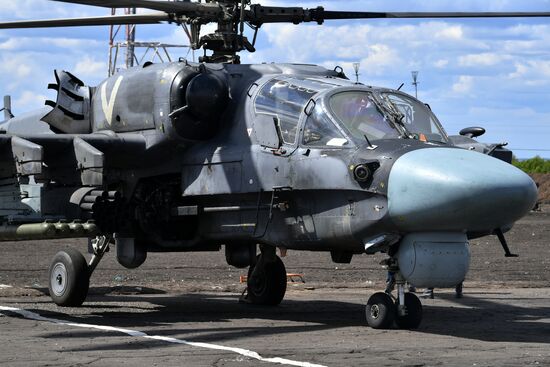 Ukraine Russia Military Operation Helicopter Airfield