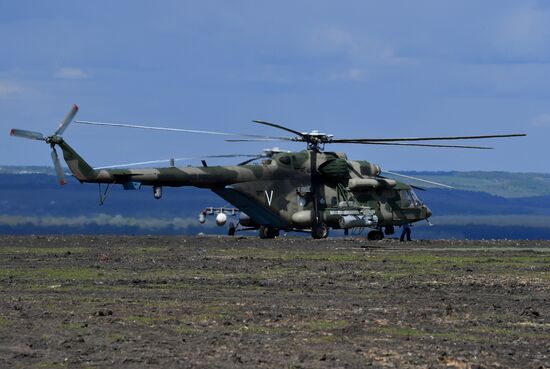 Ukraine Russia Military Operation Helicopter Airfield